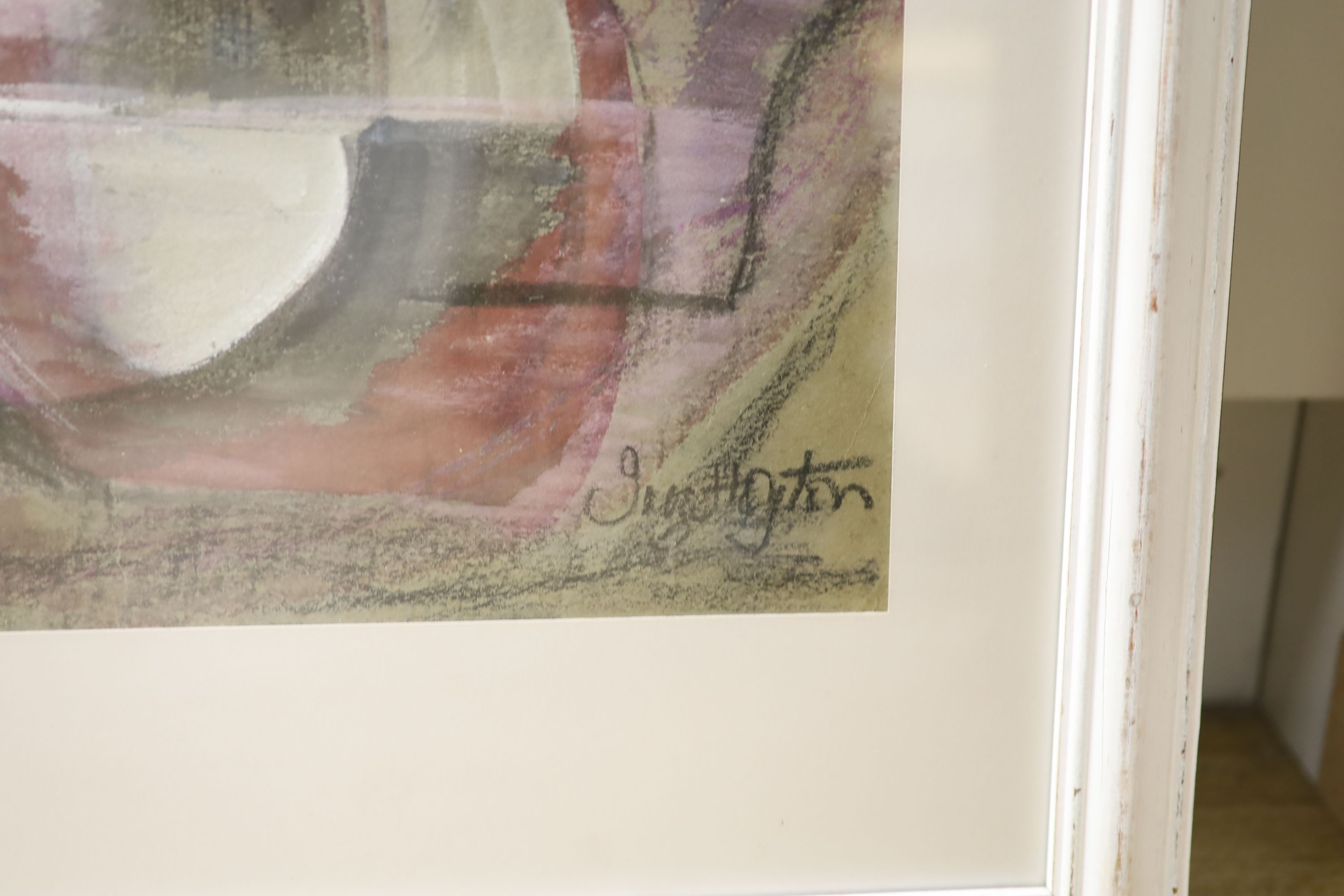 Inez Estella Hoyton (1903-1983), mixed media, Abstract, signed LR, 55 x 39cm